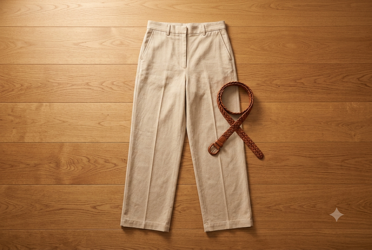 Fluid cotton trouser from the Éclat de Trame collection
