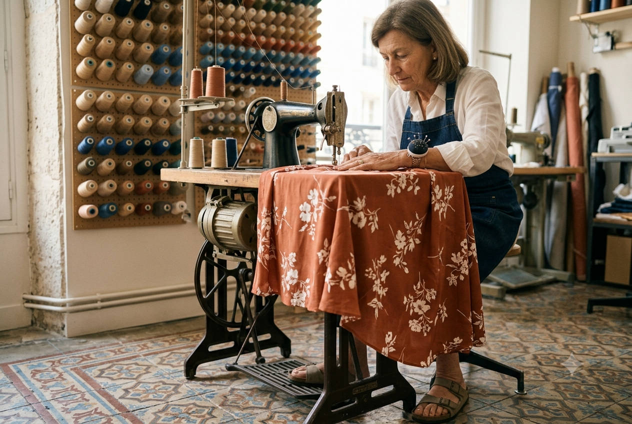 Made-to-measure alterations in the Éclat de Trame Paris atelier
