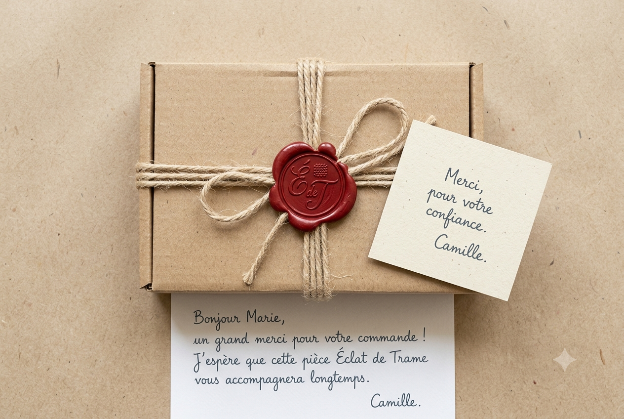 Eco-friendly delivery of Éclat de Trame garments