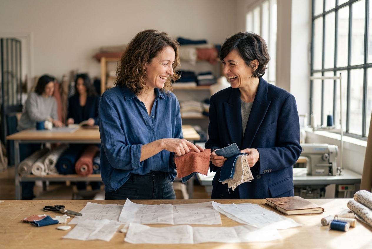 Léa Moreau and Sophie Bertrand, Production and Styling at Éclat de Trame